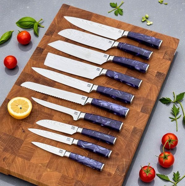Набір кухонних ножів MAGURA Kitchen 11в1 (Purple) 1459 фото