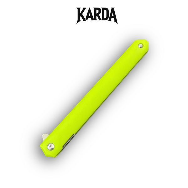 Ніж складний Karda J097 lime green handle tanto blade 1545 фото