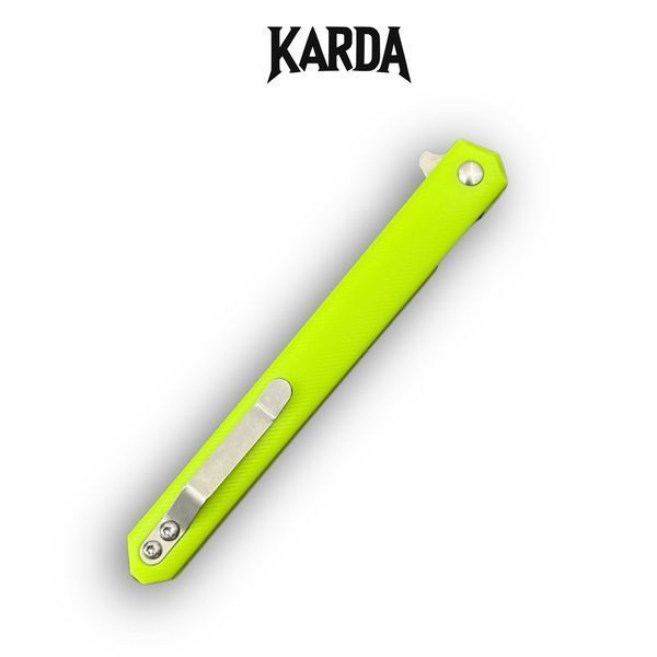 Ніж складний Karda J097 lime green handle tanto blade 1545 фото