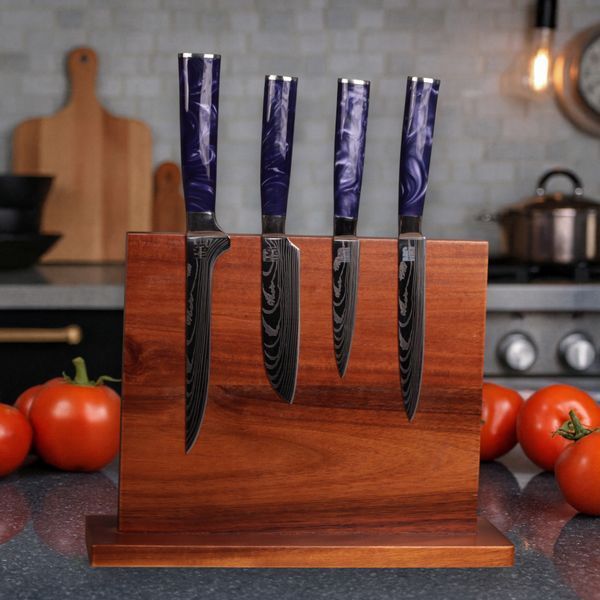 Набір кухонних ножів MAGURA Kitchen 11в1 (Purple) 1459 фото