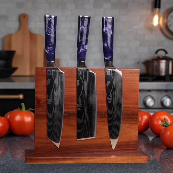 Набір кухонних ножів MAGURA Kitchen 11в1 (Purple) 1459 фото