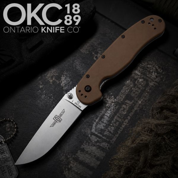 Нож складной Ontario Knife RAT I D2 Coyote Brown 1478.00.37 фото