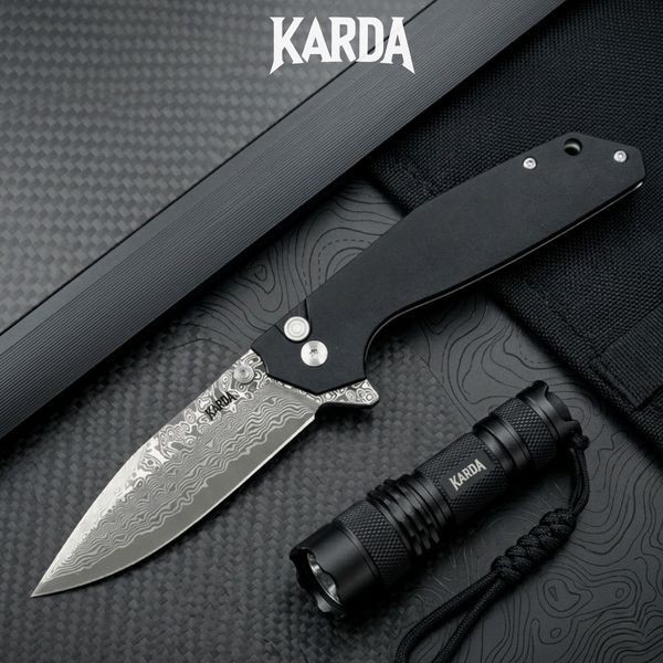 Нож Складной Karda J284 Black Damascus J284B фото