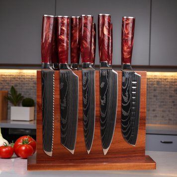 Набор кухонных ножей MAGURA Kitchen 11в1 (Red) 1458 фото