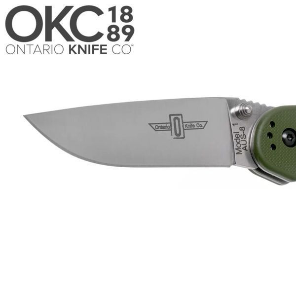 Нож складной Ontario Knife RAT I AUS-8 Foliage Green 1478.00.22 фото