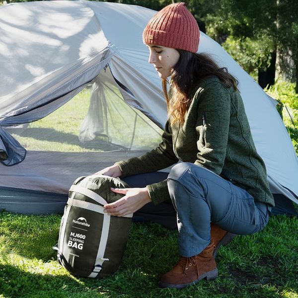 Спальник с капюшоном Naturehike CNK2300SD014 MJ600 Сечь, зеленый 6979850308526 фото
