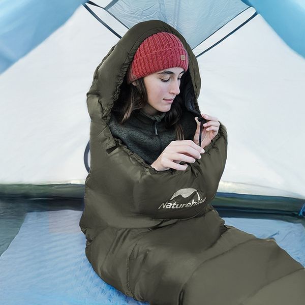 Спальник с капюшоном Naturehike CNK2300SD014 MJ600 Сечь, зеленый 6979850308526 фото