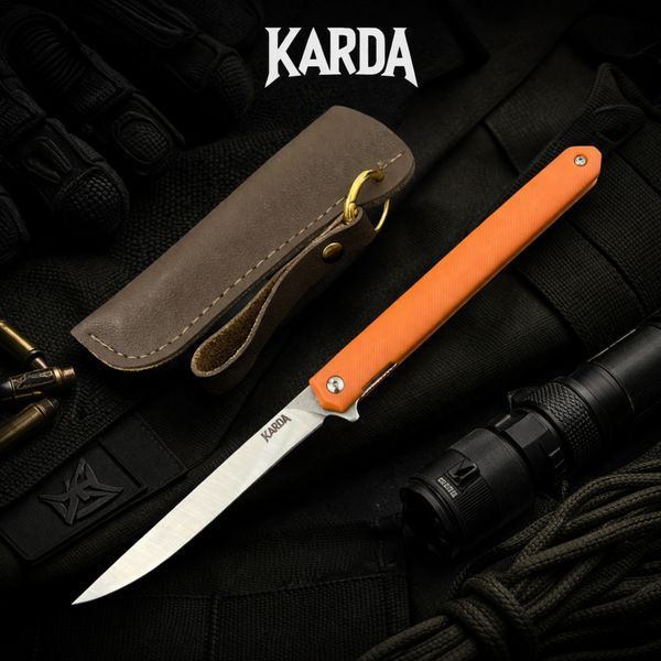 Нож Складной Karda J097 orange handle drop blade 1544 фото
