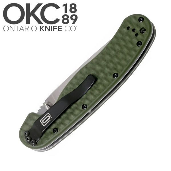 Нож складной Ontario Knife RAT I AUS-8 Foliage Green 1478.00.22 фото