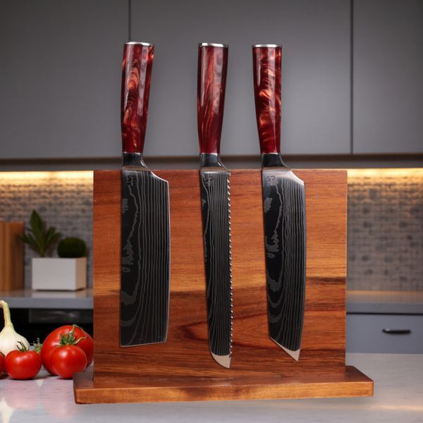 Набір кухонних ножів MAGURA Kitchen 11в1 (Red) 1458 фото