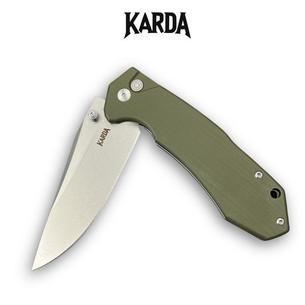 Ніж Складаний Karda J278 Clip Point Green J278G фото