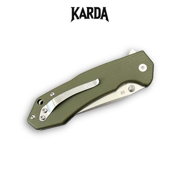 Ніж Складаний Karda J278 Clip Point Green J278G фото