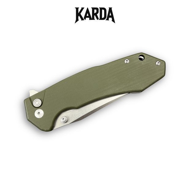 Ніж Складаний Karda J278 Clip Point Green J278G фото