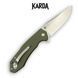 Ніж Складаний Karda J278 Clip Point Green J278G фото 2
