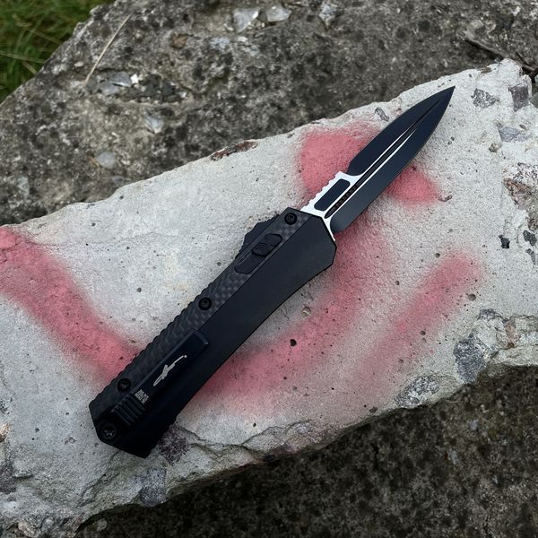 Ніж Фронтального викиду Microtech Glykon Carbon-Black 1656 фото