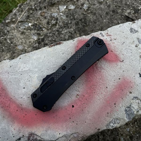 Ніж Фронтального викиду Microtech Glykon Carbon-Black 1656 фото