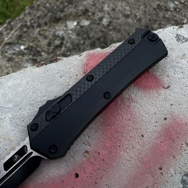 Ніж Фронтального викиду Microtech Glykon Carbon-Black 1656 фото