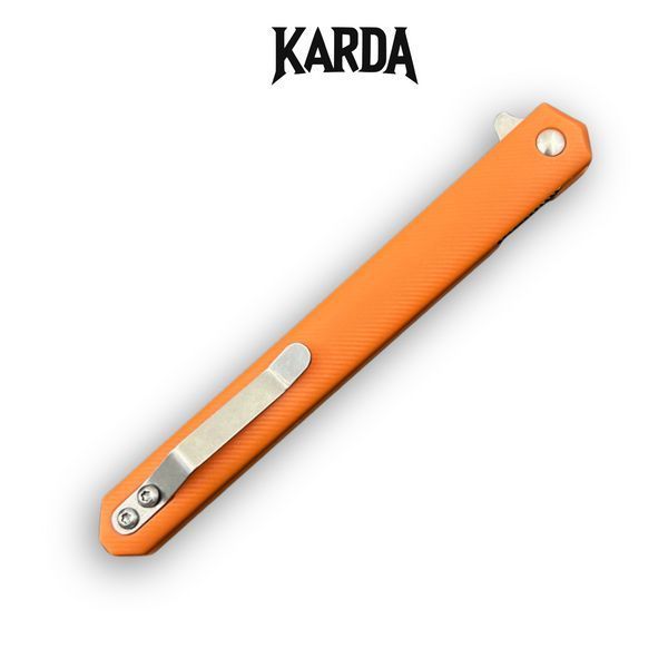 Ніж складний Karda J097 orange handle tanto blade 1543 фото