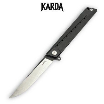 Ніж складний Karda J024 Black Handle Drop-Point 1537 фото