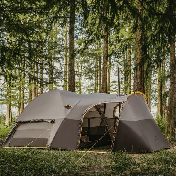 Палатка шестиместная Naturehike, KOTA 6, CNK2450WS031, 75D, светло-коричневая 6927595760666 фото