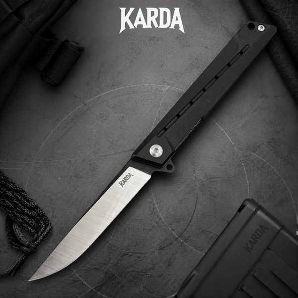 Нож складной Karda J024 Black Handle Drop-Point 1537 фото