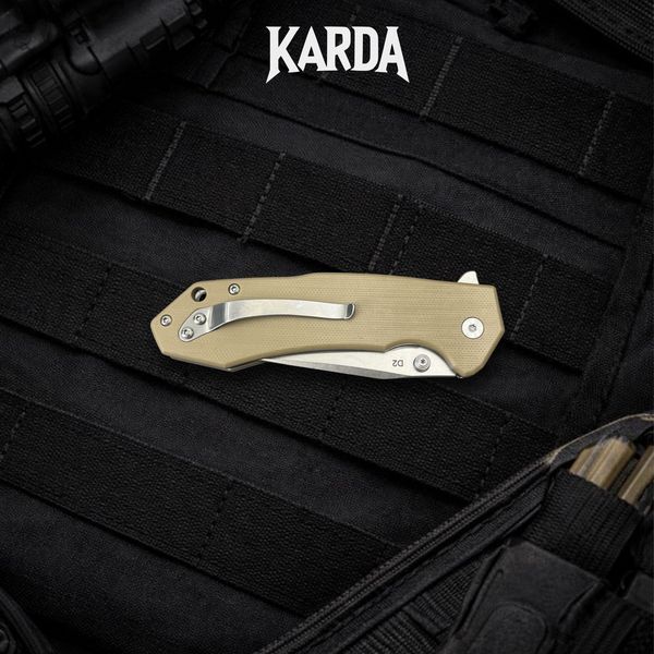 Ніж Складаний Karda J278 Clip Point Desert J278D фото