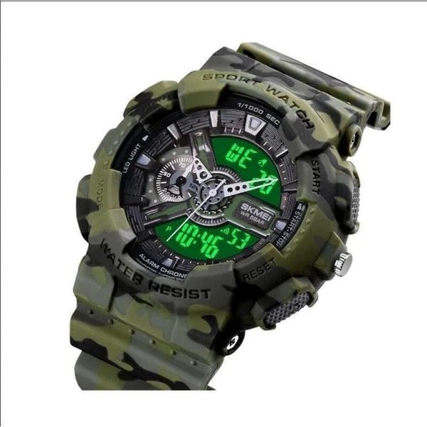 Кварцово-електронний годинник Skmei 1688 Green-Black 1688GB фото