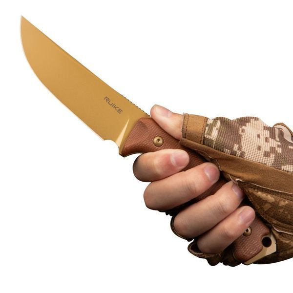 Нож фиксированный охотничий Ruike F186-MN, (11.8 см) D2/Micarta коричневый F186-MN фото