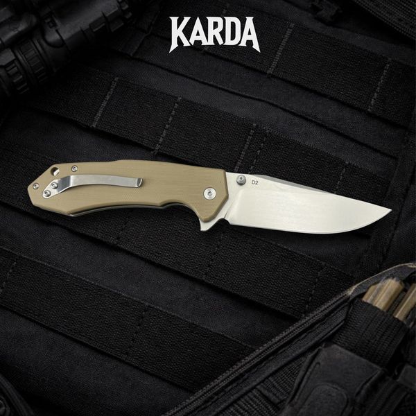 Ніж Складаний Karda J278 Clip Point Desert J278D фото