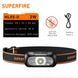 Компактный и легкий налобный фонарик с красным режимом SuperFire HL05-D SF-HL05-D фото 1