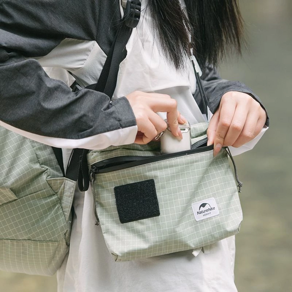 Сумка мала Naturehike NH20BB204, 3л, графіт в клітинку 6927595772355 фото
