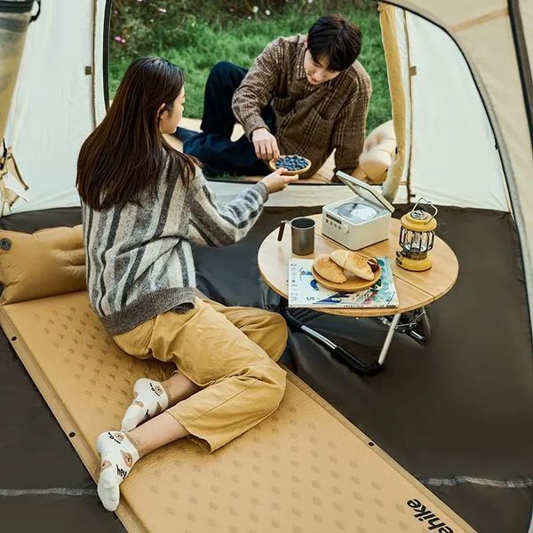 Килимок самонадувний одномісний з подушкою Naturehike CNH22DZ012, 30мм, жовтий 62966 фото