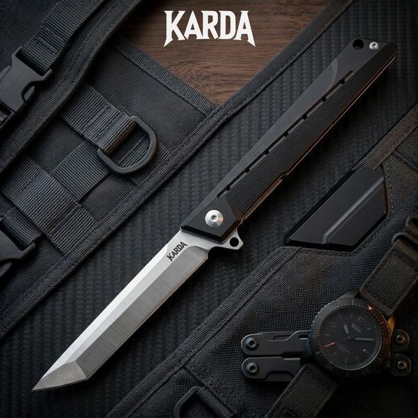 Ніж складний Karda J024 Black Handle White Tanto 1536 фото