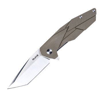 Ніж складаний туристичний Ruike P138-W, (9 см) 14C28N / G10 бежевий P138-W фото