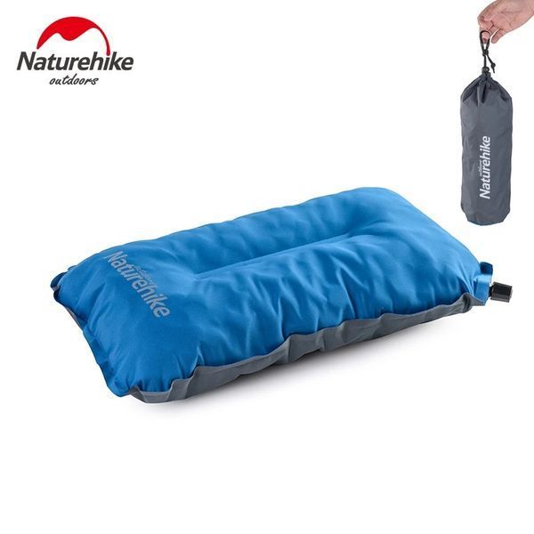 Подушка самонадувающаяся Naturehike Sponge automatic NH17A001-L, светло голубая 6927595777411 фото