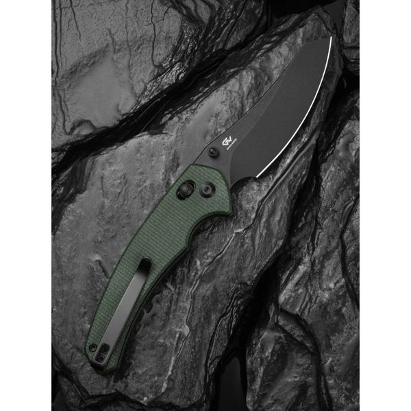 Ніж складаний туристичний Civivi Sixgill, (8.7 см) Nitro-V / Micarta темно-зелений C24050-3 фото