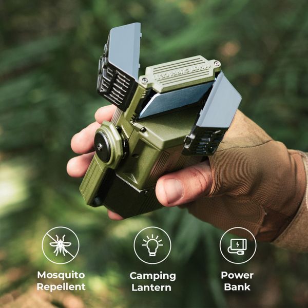 Фумігатор-ліхтар-powerbank кемпінговий Flextail Evo Repel, чорний 72158 фото