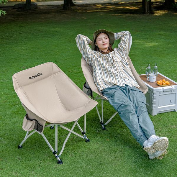 Стілець складаний Naturehike Stellaluna T04 CNK2550JJ022, вуглецева сталь, чорний 6977465866004 фото