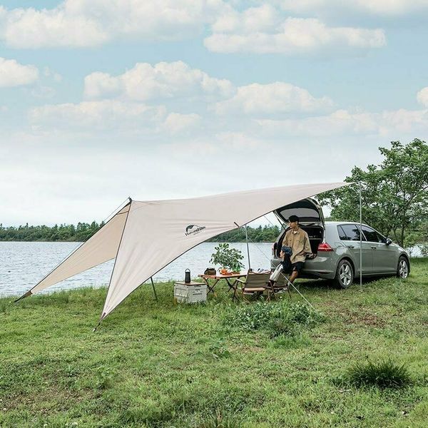 Тент для кемпінгу Naturehike Car Rear Canopy NH21TM001, 590*340 см, золотий (з трьома стійками) 6927595777831 фото