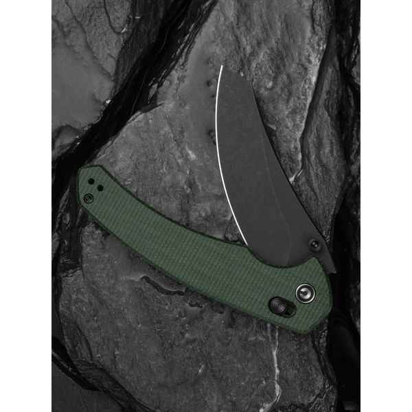 Ніж складаний туристичний Civivi Sixgill, (8.7 см) Nitro-V / Micarta темно-зелений C24050-3 фото