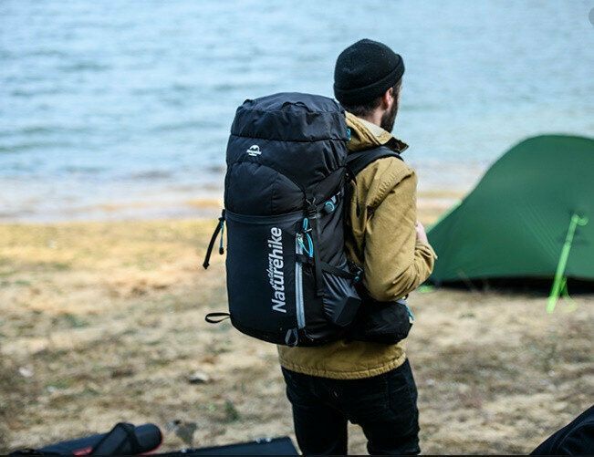 Рюкзак туристический Naturehike NH18Y045-Q, 45 л, черный 6927595730669 фото