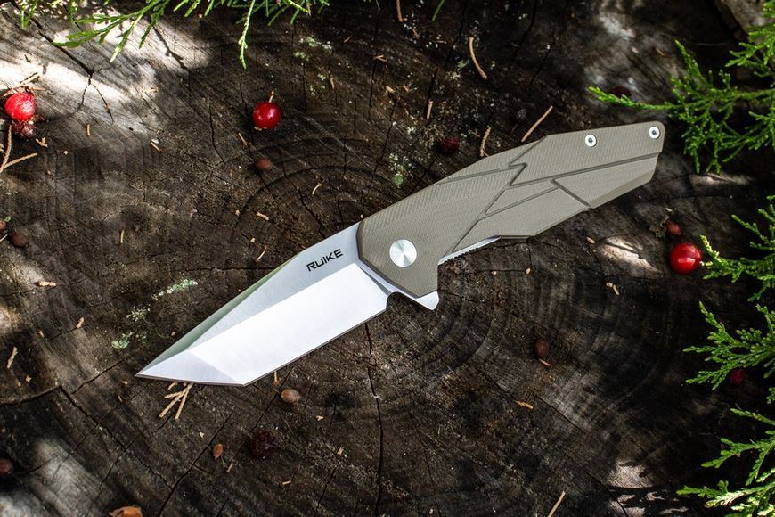 Ніж складаний туристичний Ruike P138-W, (9 см) 14C28N / G10 бежевий P138-W фото