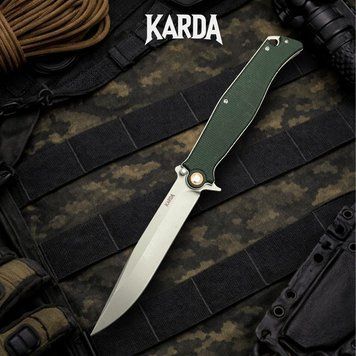 Ніж складаний Karda J324 Green micarta J324G фото