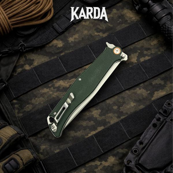 Ніж складаний Karda J324 Green micarta J324G фото