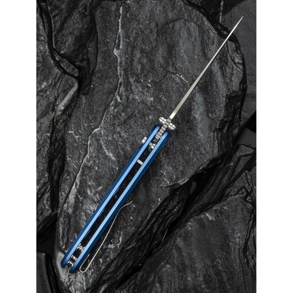 Ніж складаний туристичний Civivi Hyperpulse, (8.9 см) 14C28N / Aluminum синій C23087A-2 фото