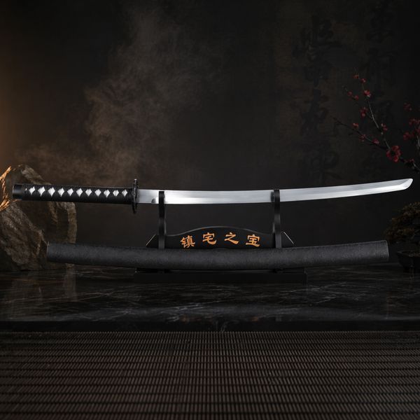 Катана Сувенірна Black-SIlver laminated steel 1643 фото