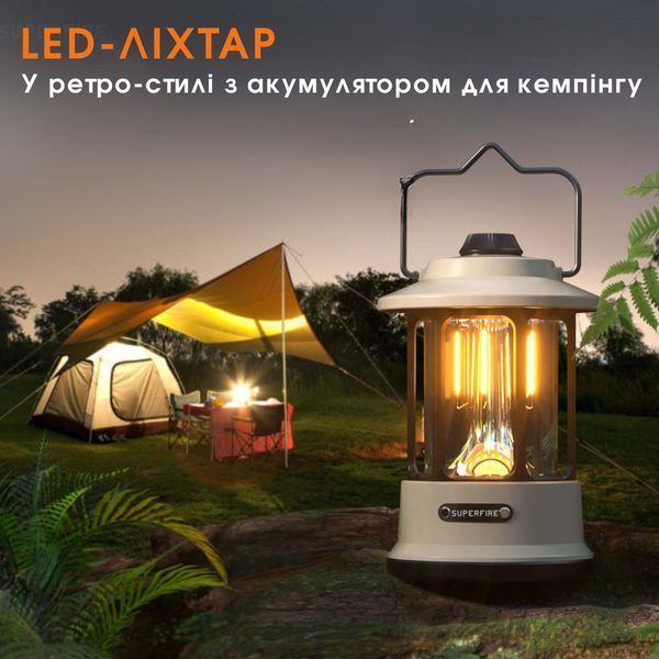 Фонарь - Powerbank "Ретро" Кемпинговый SuperFire T35 SF-T35 фото
