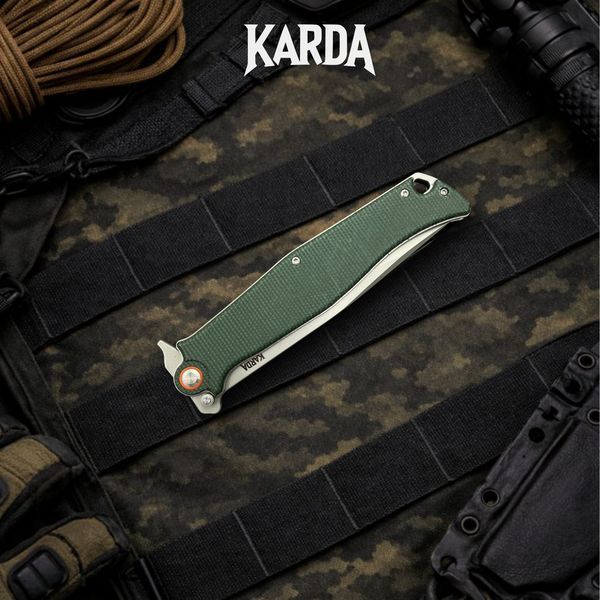 Ніж складаний Karda J324 Green micarta J324G фото