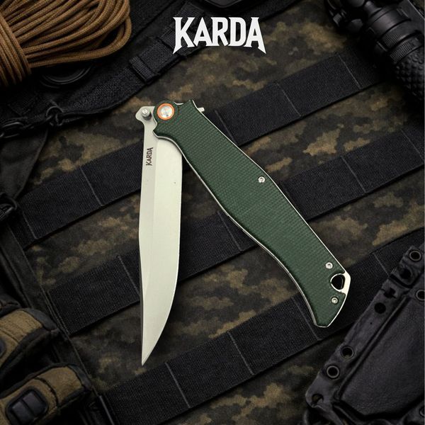 Ніж складаний Karda J324 Green micarta J324G фото
