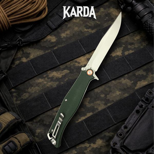 Ніж складаний Karda J324 Green micarta J324G фото